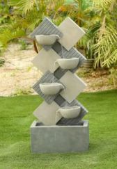 Modern Sandstone Decorative Stone Fountain, For Garden, Color : Grey, White