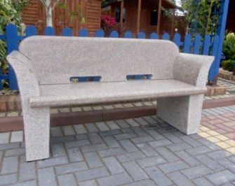 Creamy Plain Granite Garden Sofa, Feature : High Strength, Easy To Place