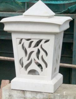 Creamy Stone Square Gate Lamp, For Lighting, Packaging Type : Carton Box