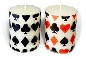 White Designer Printed Candles