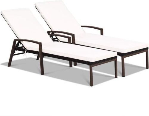 Wooden Lounger Chairs, Color : White