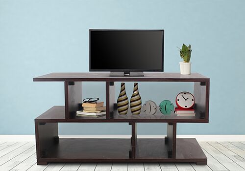 Wood TV Unit, Color : Brown