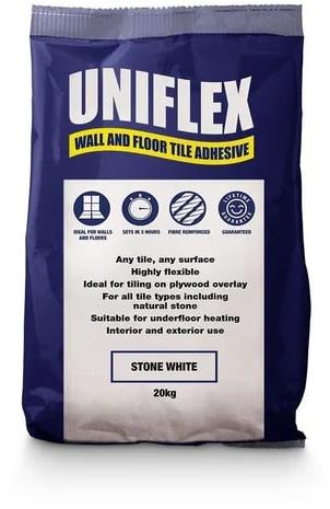 White Uniflex Wall & Floor Tile Adhesive, Packaging Type : Plastic Bag