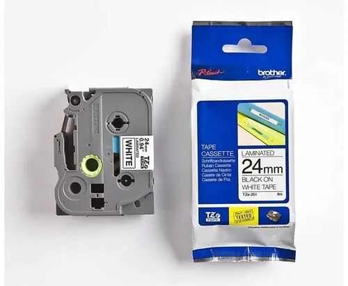 Laminated Label Tape, Color : Black On White