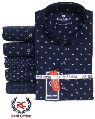 Real Cotton Printed 19070 Multicolor Shirt, Feature : Breathable, Eco-Friendly, Flat Felled Seems
