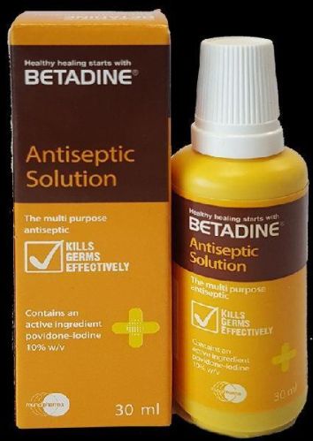 Betadine Antiseptic Liquid, Size : 30ml