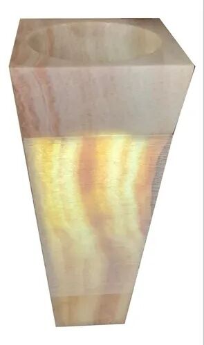 Onyx Stone Pedestal Wash Basin, Color : White