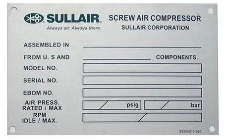 Aluminum Name Plate, Color : Customize