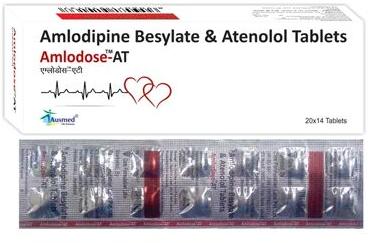 Amlodipine Besylate and Atenolol Tablets, Packaging Type : Strip