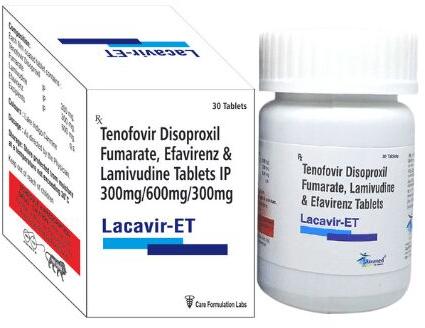 Tenofovir Disoproxil Fumarate Efavirenz and Lamivudine Tablets