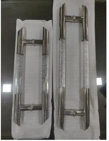 Stainless Steel Glass Door Handles, Color : White