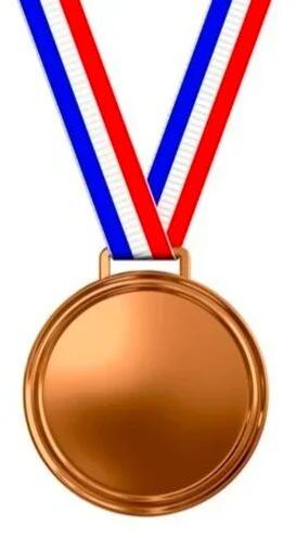 Round Copper Medal, Color : Brown