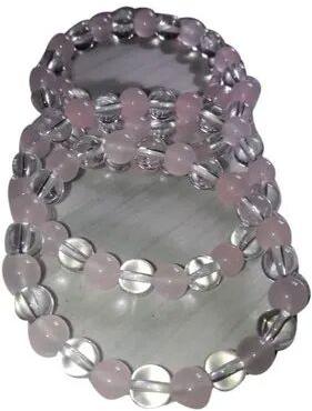 Rose Quartz Bracelet, Color : Pink Transparent