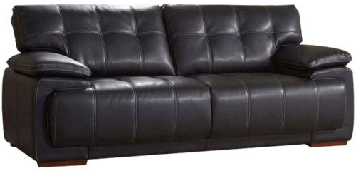 Leather Two Seater Sofa, Color : Brown