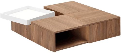 Rectangle Shape Modern Square Coffee Table, Color : Brown