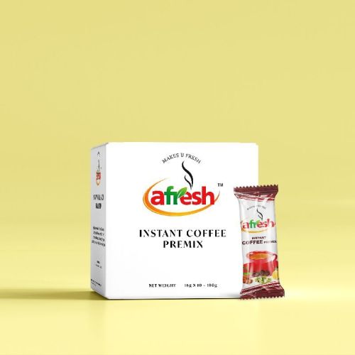 Afresh Blended Organic Instant Coffee Sachets, Packaging Type : Paper Box