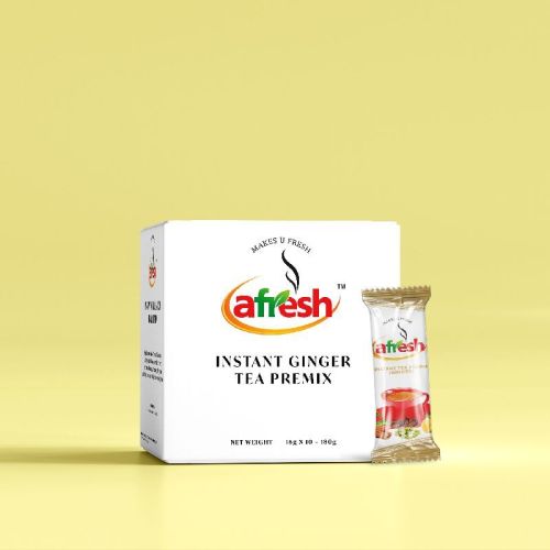 Afresh Organic Instant Ginger Tea Sachets, Packaging Type : Paper Box