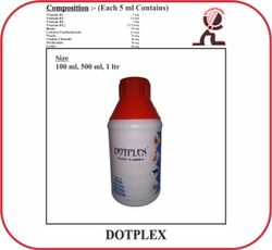 Vitamin B17 Mg, B2 2.5 Mg, B6 1 Mg, B12 12.5 Mg Brand-Dotplex Feed Supplement.