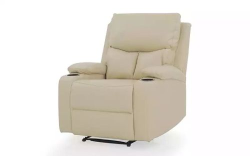 Royaloak Leatherette Recliner Chair, Color : Ivory