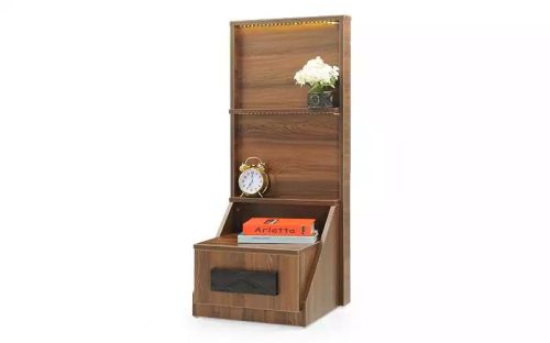 Rouge Side Table With LED Light, Color : Brown