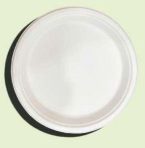 10 Inch Bagasse Round Plate, For Serving Food, Feature : 100% Recycled Material, Oven Safe, Safe Chemicals