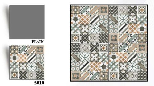 Multicolor Square 5010 Heavy Duty Digital Vitrified Tiles, For Parking, Size : 400x400 Mm