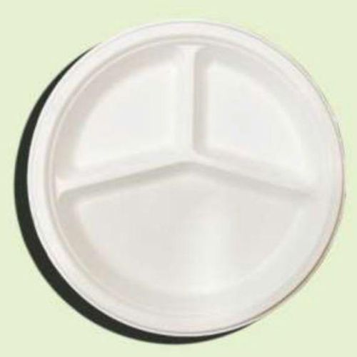 9 Inch Bagasse 3 CP Round Plate