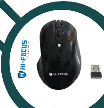 HI-FOCUS Wireless Optical Mouse Black, For BOTH