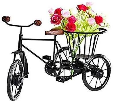 Black Wrought Iron Cycle Rickshaw, Length : 6 Inch