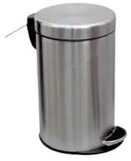 Stainless Steel Pedal Bin, Color : Silver