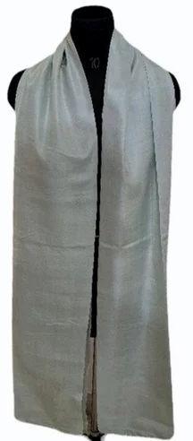 Ladies Grey Plain Silk Stole, Width : 40 Inch