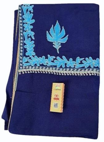 Blue Ladies Party Wear Kashmiri Crepe Saree, Saree Length : 6.5meter