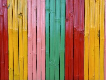 Multicolor Color Coated Painted Bamboo Fencing, For Boundary Wall, Weave Type : Straighr