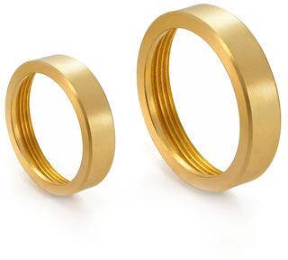 Golden Plain Polished Brass Female Bush, For Industrial, Shape : Round