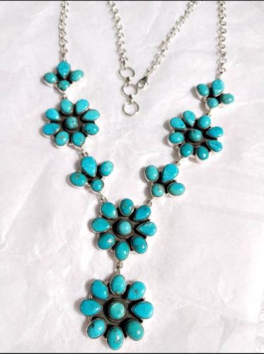 Turquoise Cluster Necklace, Packaging Type : Plastic Box