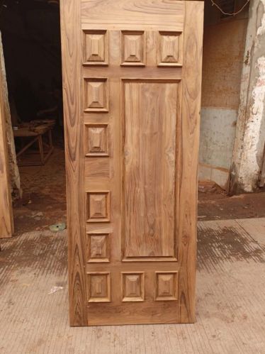 With Out Polishing Plain Teak Wood Doors, For Home, Office, Packaging Type : Carton Box