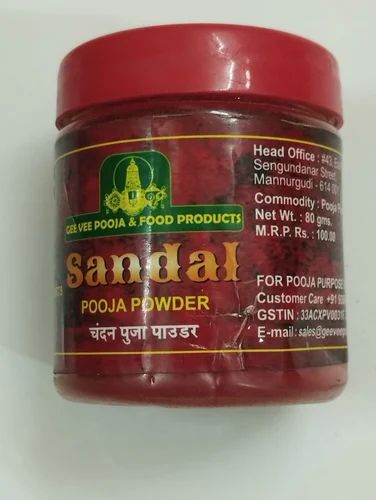 Golden 80 Gm Sandalwood Powder, For Religious, Shelf Life : 12 Months