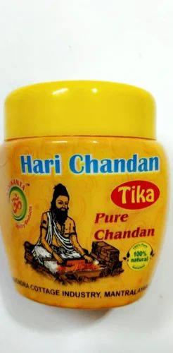 Golden Sandalwood Pure Chandan Tika, For Religious, Packaging Type : Plastic Container