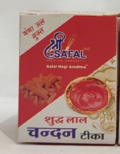 Safal Paste Raw Sandal Wood Pure Red Chandan Tika, For Tilak, Packaging Type : Plastic Container