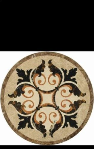 Polished Printed Marble Inlay Flooring, Size : 3*3