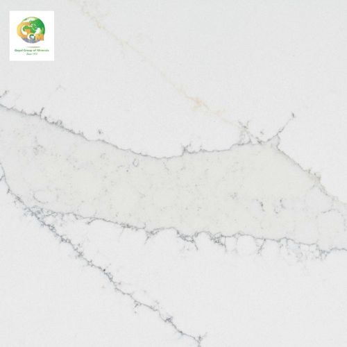 Plain Polished Natural Quartz Calacatta Tranquility LQ-16 Countertop