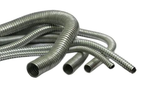 Silver Non Coated Stainless Steel Flexible Conduit Pipe, For Wire Feetings