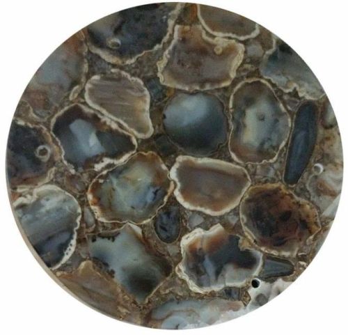 Multicolor Polished Agate Table Top, Shape : Round