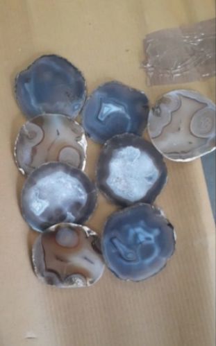 Polished Agate Tea Coaster, Feature : Waterproof, Fine Finishing, Eco Friendly, Dustproof