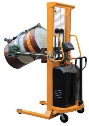 Yellow Semi Electric Drum Stacker Cum Tilter, Lifting Capacity : 400-500 Kg