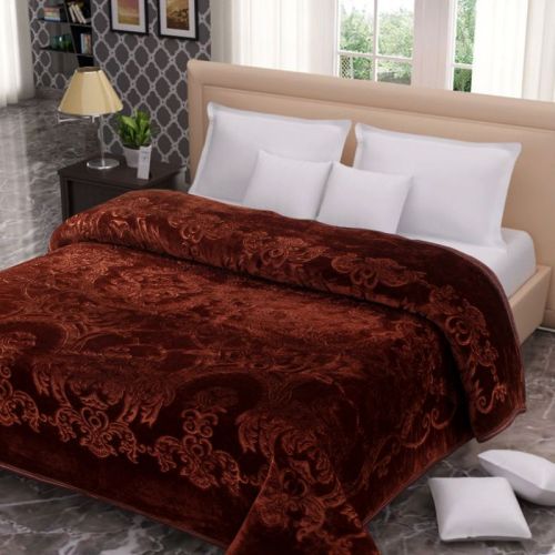 Printed Double Bed Mink Blanket, Size : 7x6feet