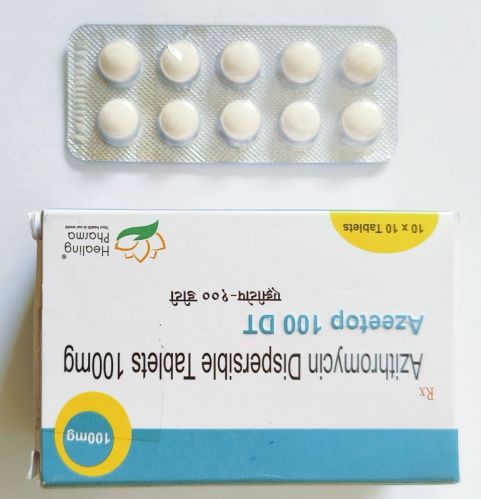 Azithromycin Tablet 100, For Pharmaceuticals, Clinical, Personal, Hospital, Shelf Life : 2 Year