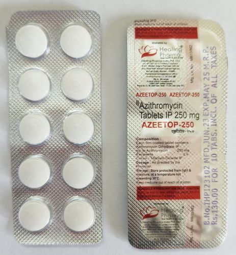 Azithromycin Tablet, For Pharmaceuticals, Clinical, Personal, Hospital, Shelf Life : 2 Year