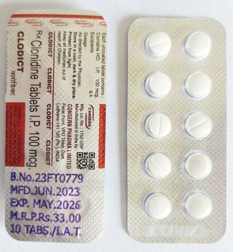 Clonidine Tablet, For Personal, Hospital, Clinical, Grade Standard : Pharm Grade