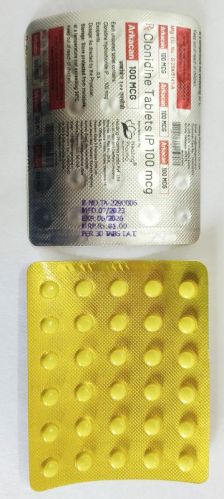 Clonidine Tablets, For Personal, Hospital, Clinical, Heart Problems, Grade Standard : Pharm Grade